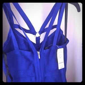 Bandage royal blue Bebe sexy dress